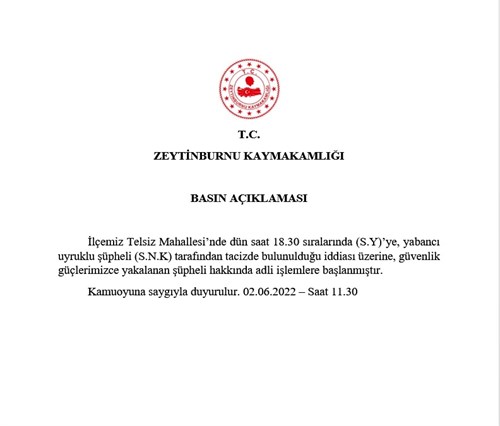 BASIN AÇIKLAMASI